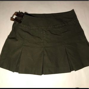 Ralph Lauren Green Pleated Mini Skirt